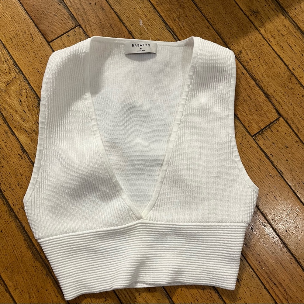 COPY - Babaton sculpt knit v neck tank